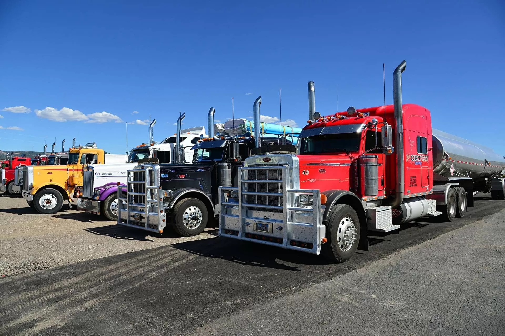 Trucks parking