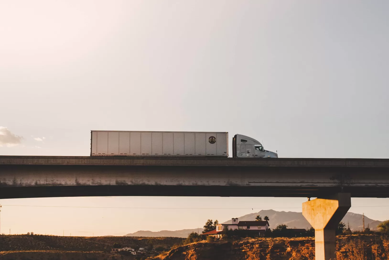 Truck on the bridge