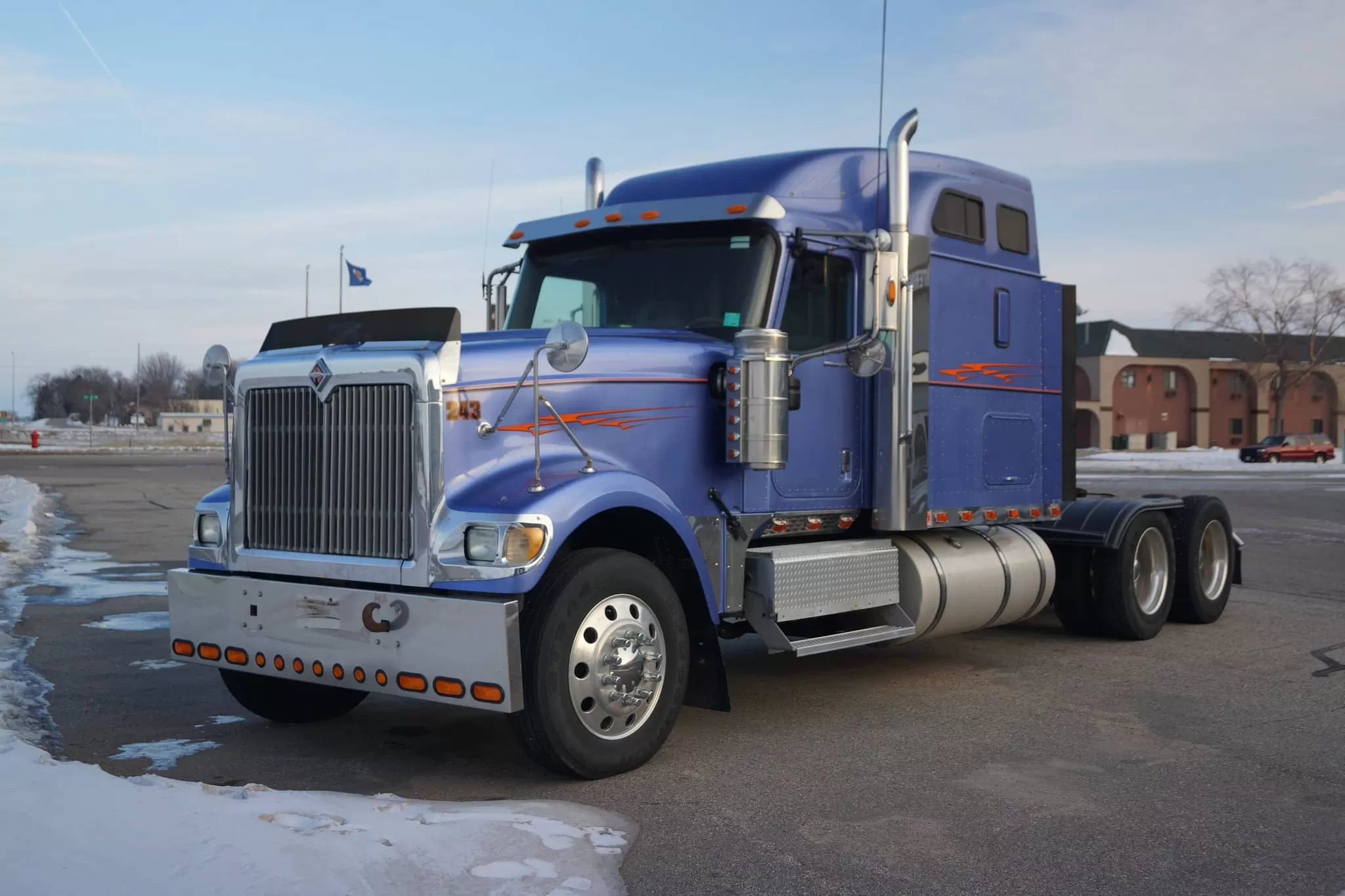 Truck on the parking without trailer