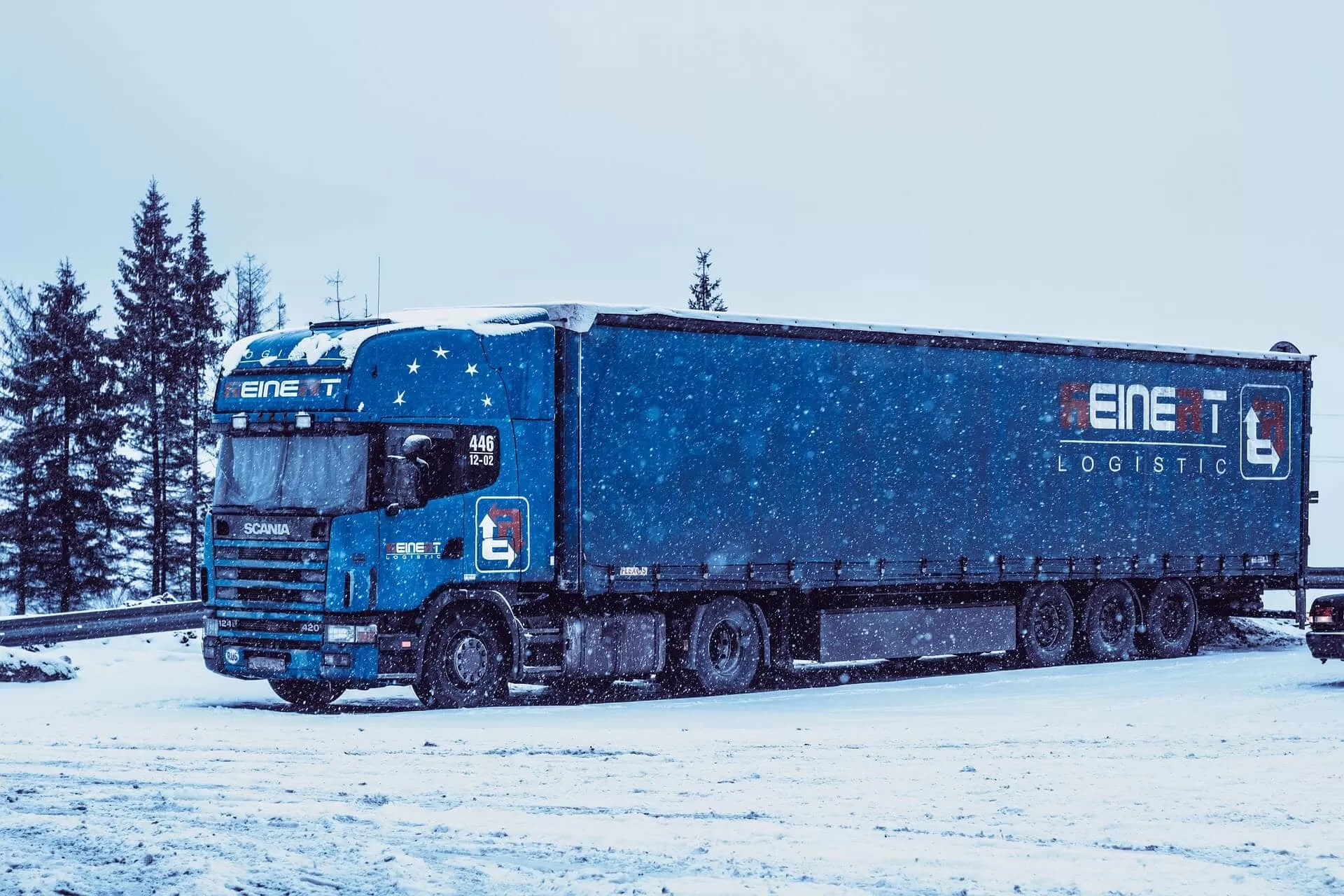 Snowy Scania Truck