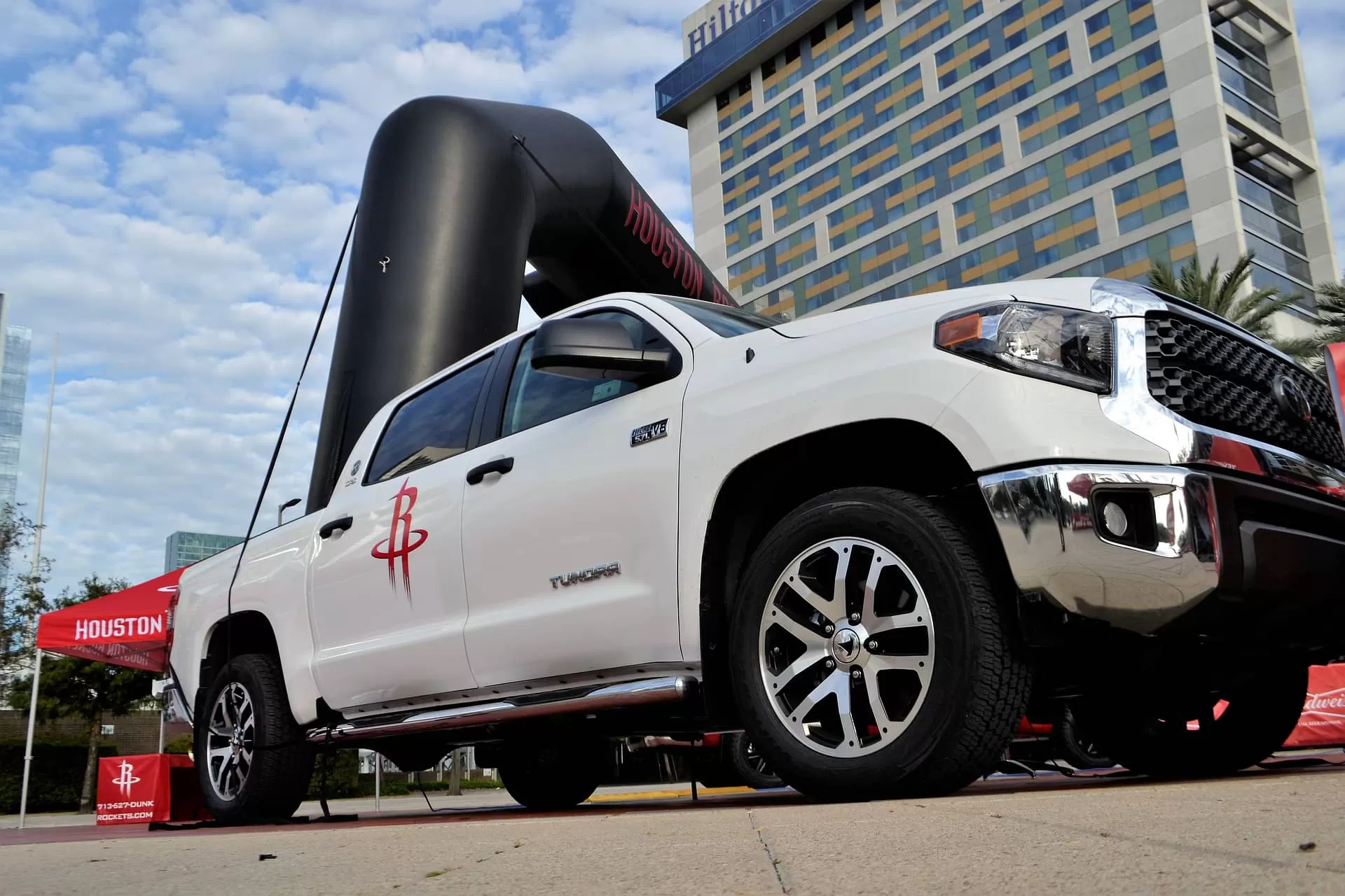 White Pickup Toyota Thunder