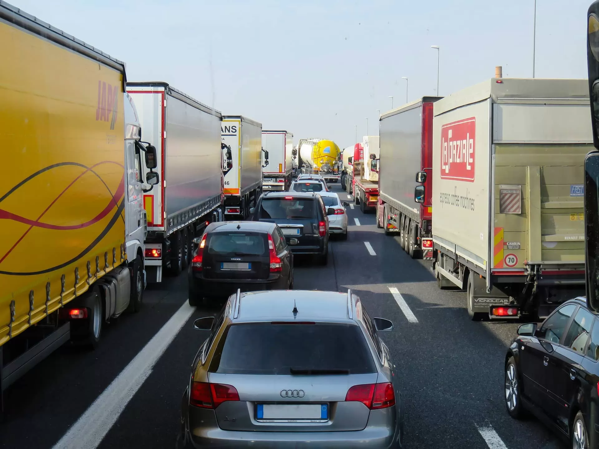 Traffic jams on the road