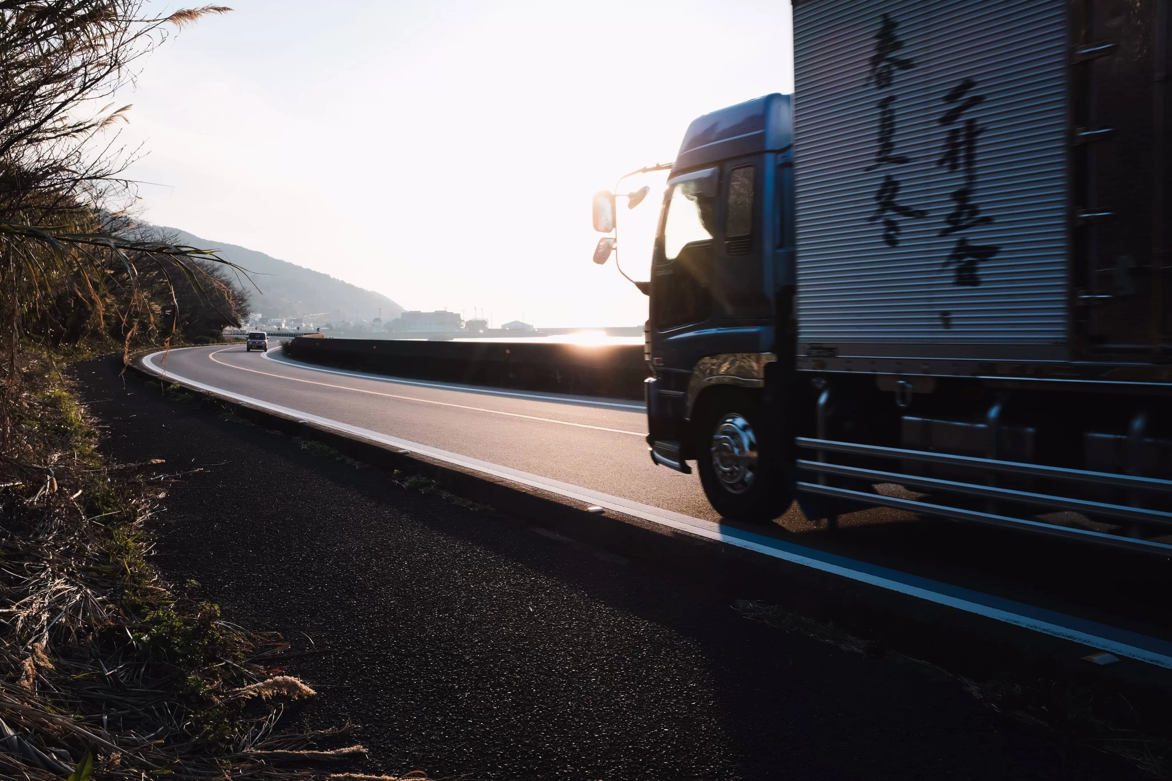 euro truck on the road