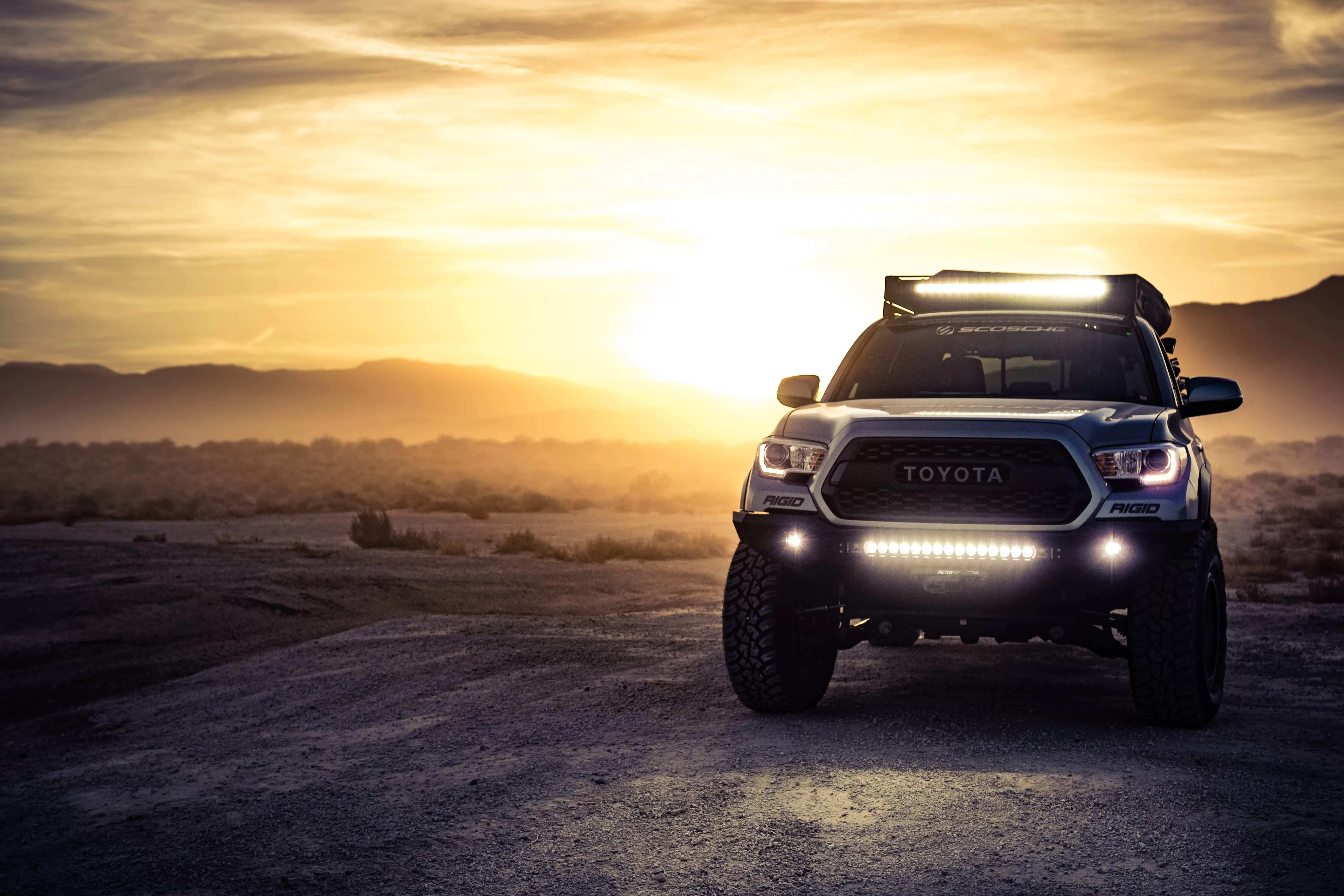 Toyota pickup in the desert