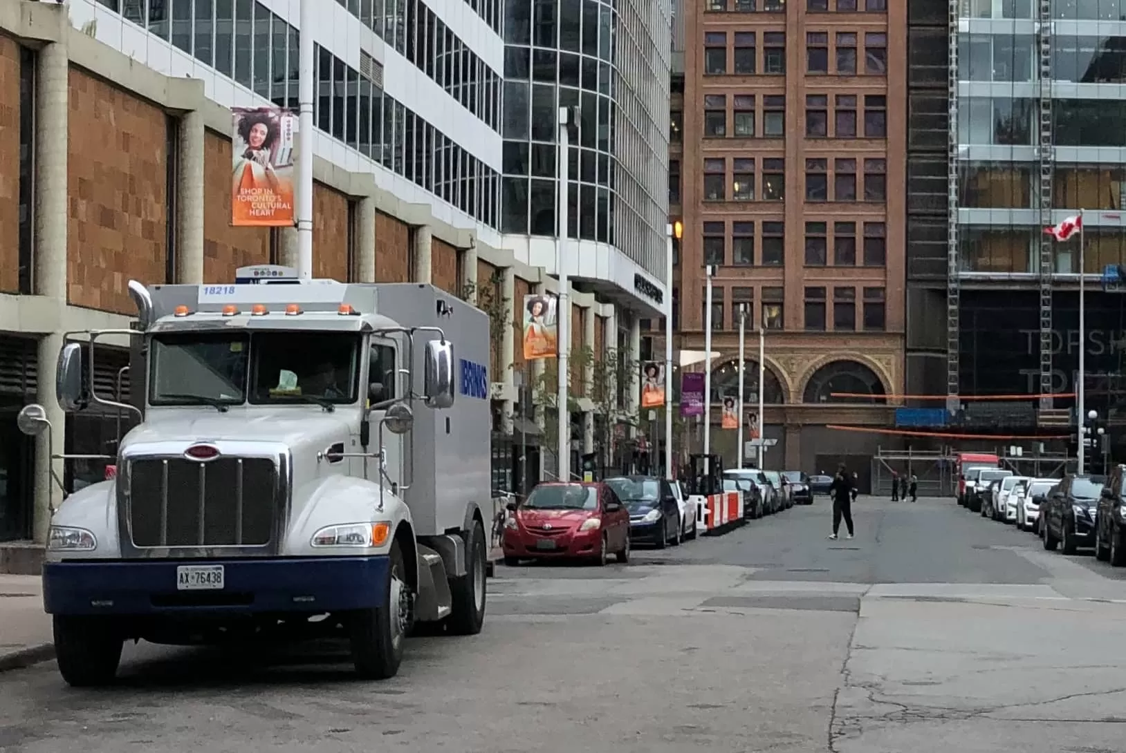 Peterbilt truck on the streets