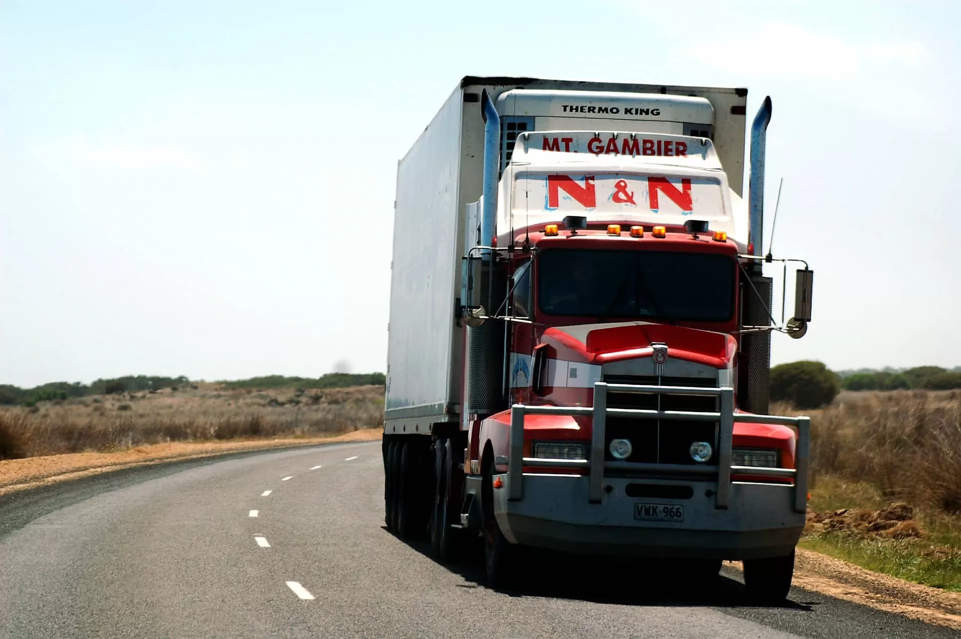 Truck on the road