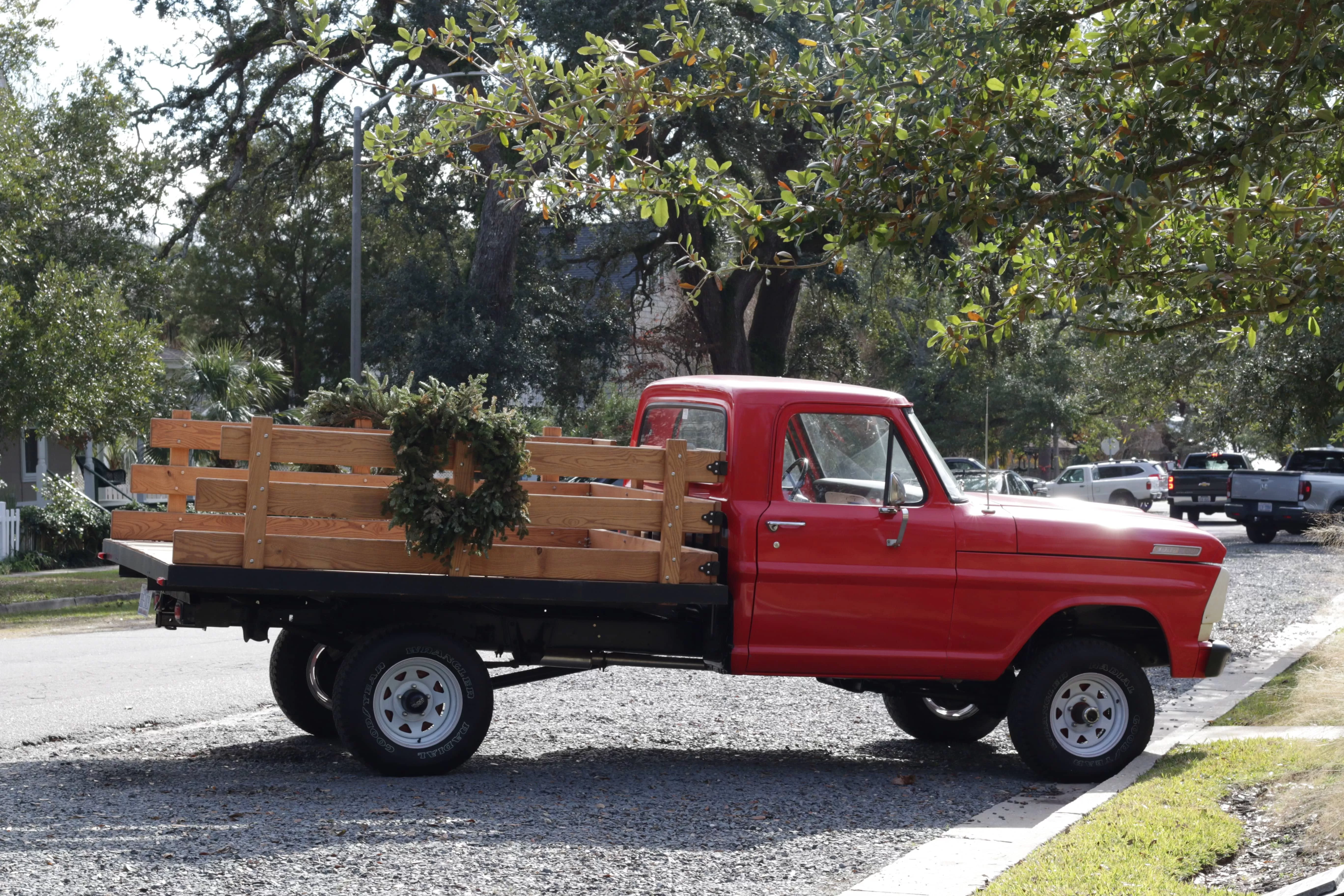 Old red pickup