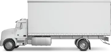 Straight Truck with transparent background