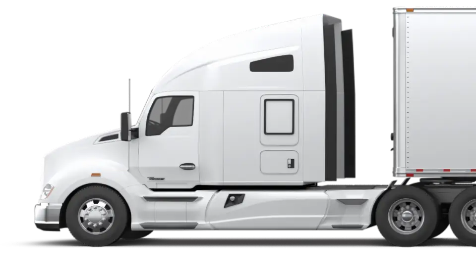 semi truck with transparent background