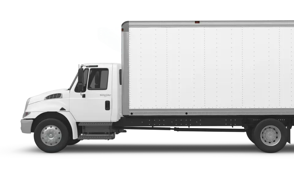straight truck with transparent background