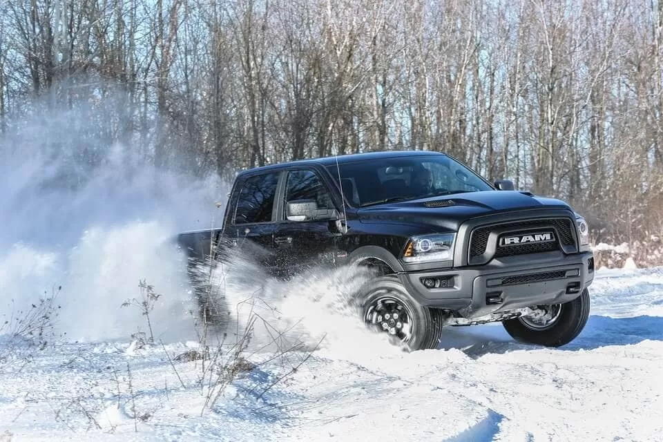 dodge ram snowy offroad