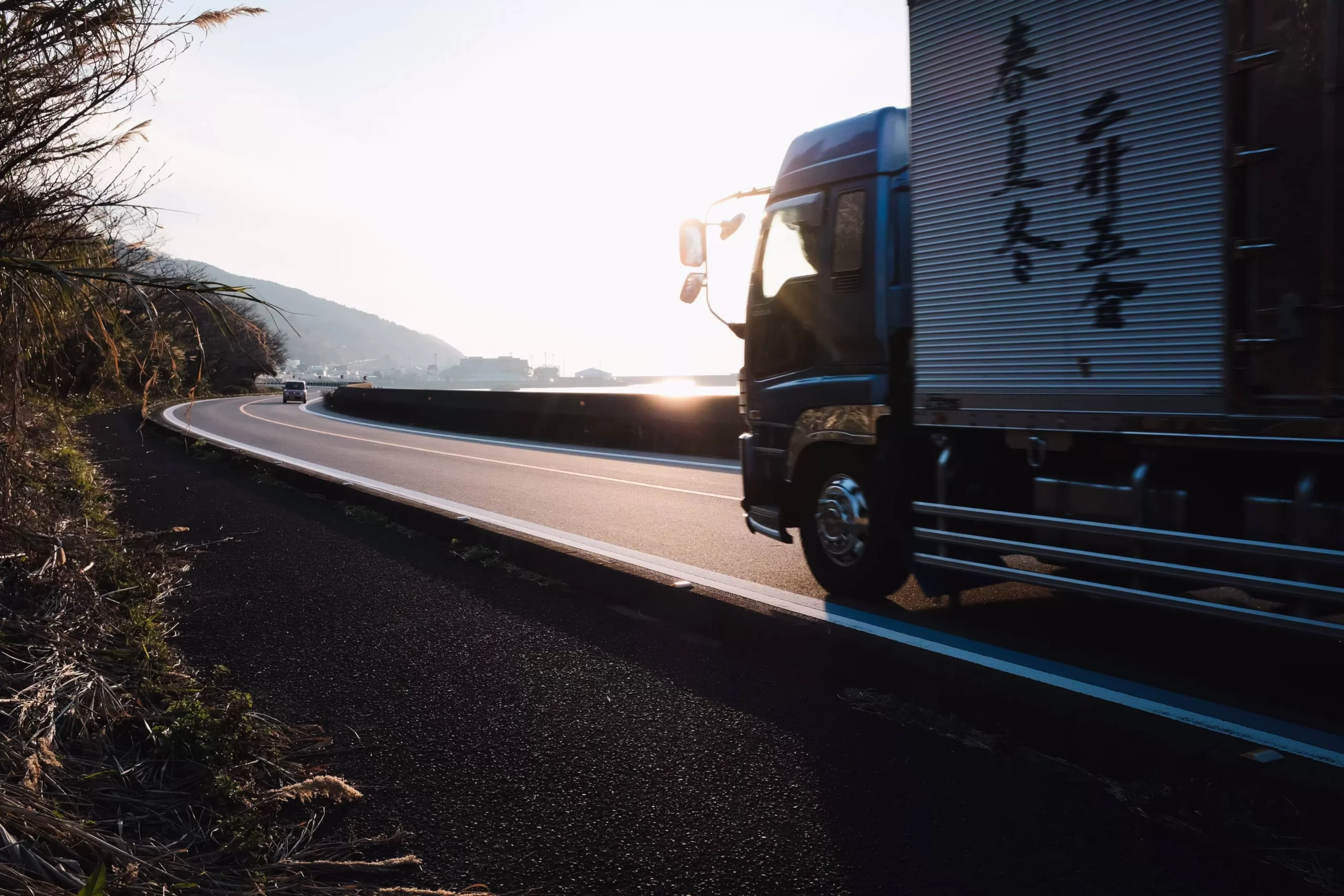 euro truck on the road scaled