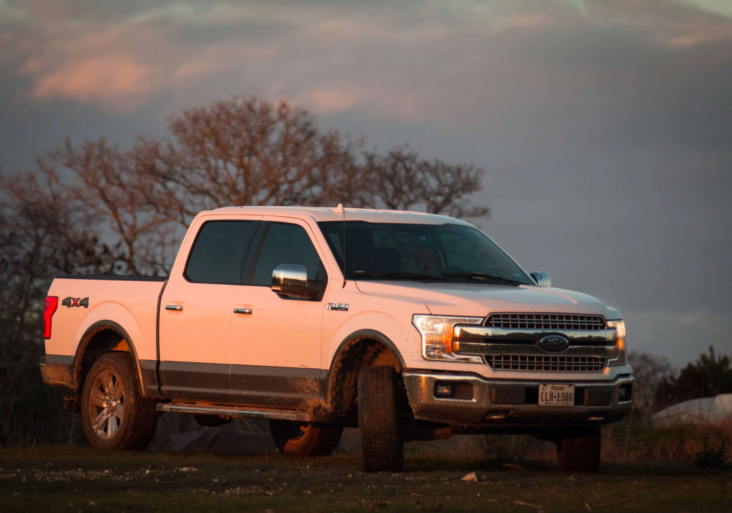 white ford pickup truck scaled